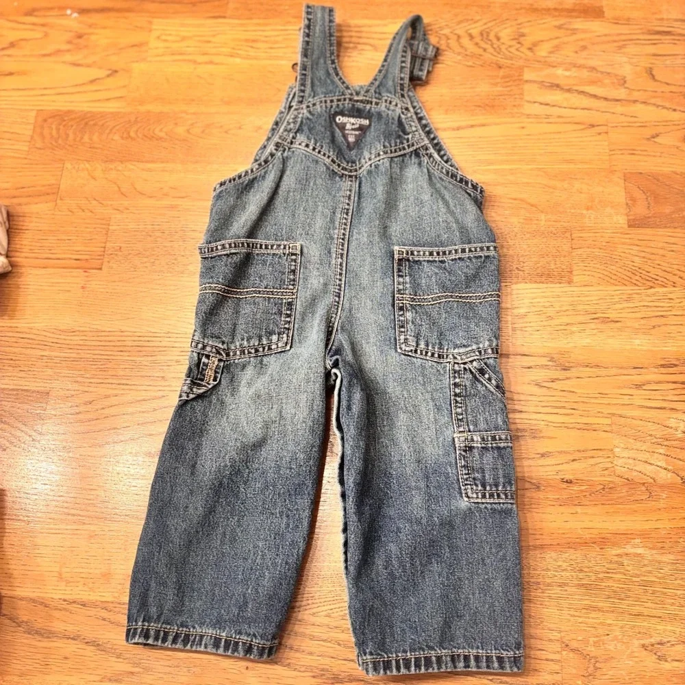 OshKosh B'gosh Kids Denim Overalls‎ Blue Genuine Article Size 12 Months